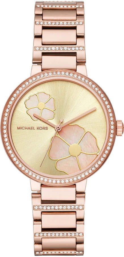 michael kors courtney flower watch|Michael Kors Courtney Floral Quartz Crystal Ladies .